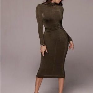 Jluxlabel Olive Grace Ruched Overlay Dress
